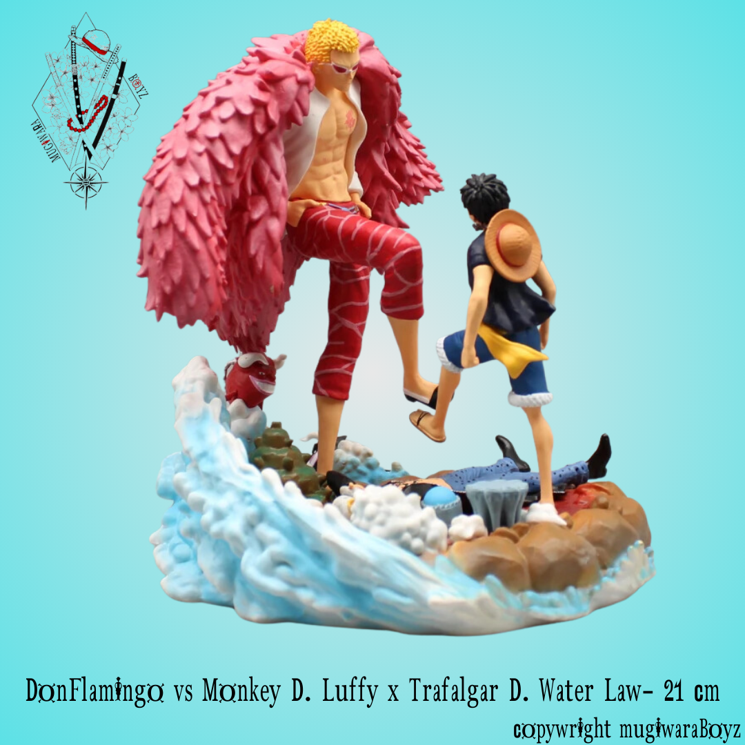 One Piece Figure - Battle Doflamingo vs Monkey D. Luffy x Trafalgar D. Law