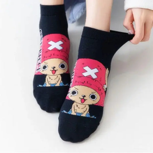 One Piece Socks 5-Pair Set – Luffy & Chopper