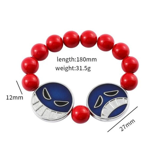 Ace Necklace One Piece: Red Bead Accessory