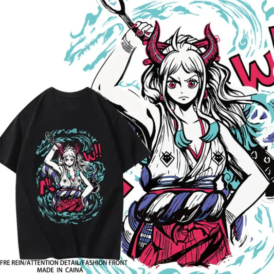One Piece Yamato Shirt | White & Black