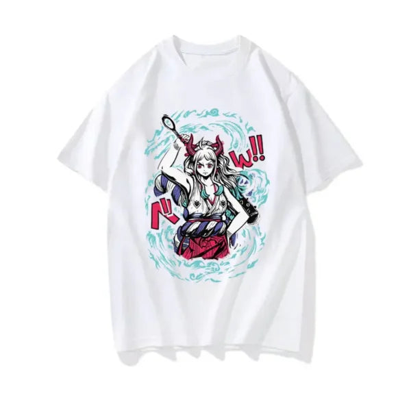 One Piece Yamato Shirt | White & Black