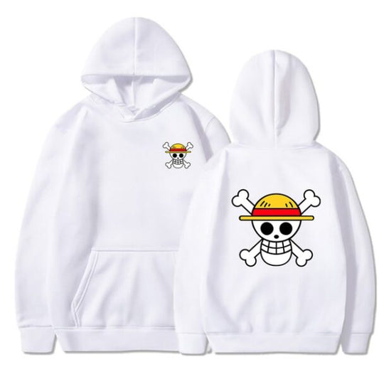 One Piece Luffy Skull Hoodie – Men’s Japanese Anime Harajuku Hip Hop Style – Autumn Pullover Sweatshirt