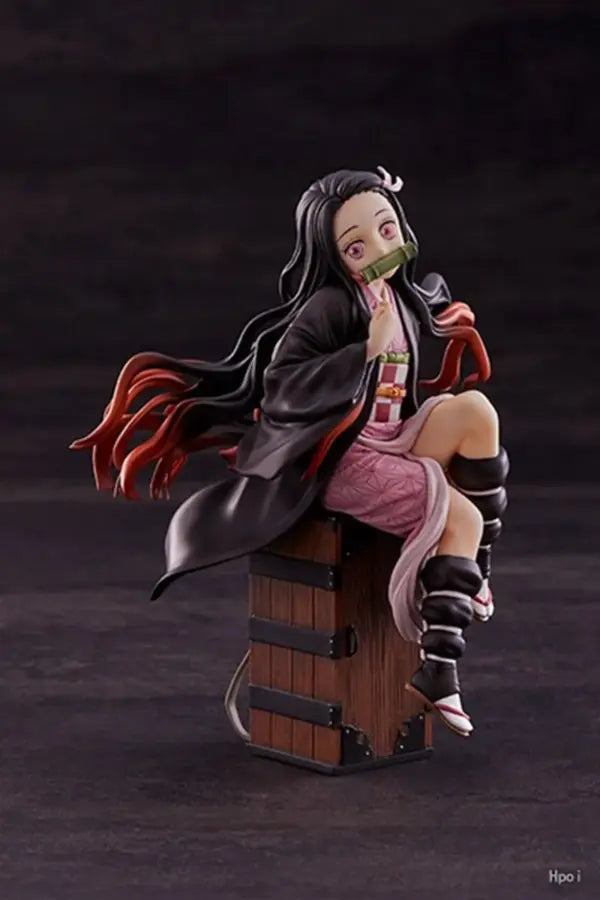 Nezuko Figure – Demon Slayer Kamado Nezuko Sitting PVC Collectible 15cm