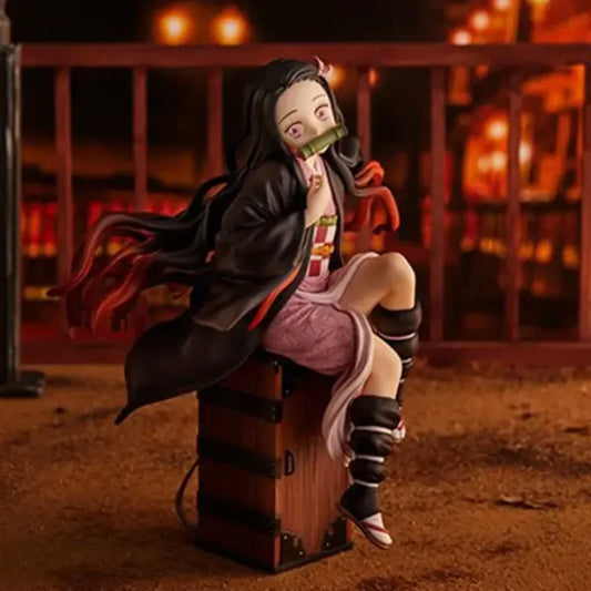 Nezuko Figure – Demon Slayer Kamado Nezuko Sitting PVC Collectible 15cm