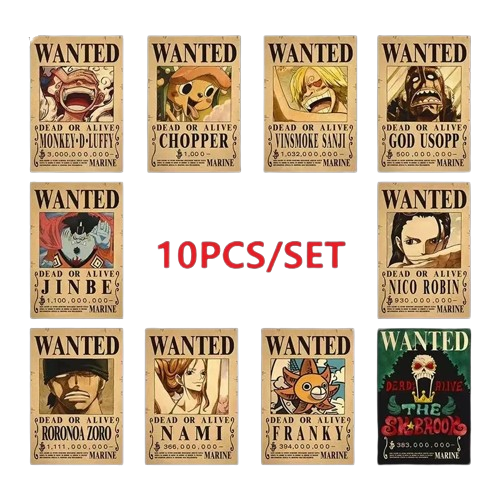 Strawhat Crew Bounty Poster Pack – 10 Piece