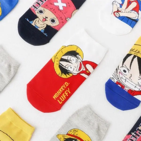 One Piece Socks 5-Pair Set – Luffy & Chopper