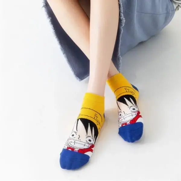 One Piece Socks 5-Pair Set – Luffy & Chopper