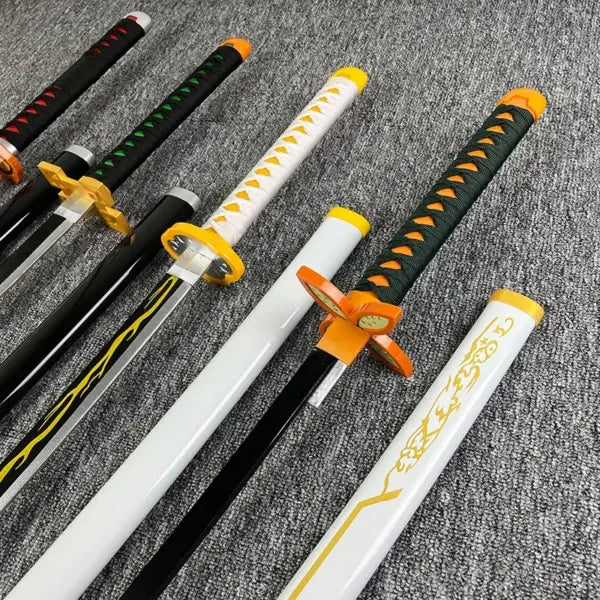 Demon Slayer Nichirin Sword Cosplay Prop – Tanjiro Black Wood Katana