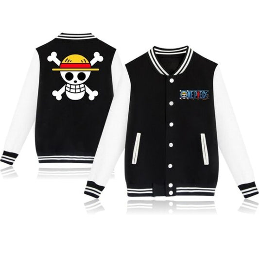 One Piece Anime Baseball Jacket – Unisex Casual Sweatshirt – Men’s and Women’s Fashion Baseball Uniform-Style Coat