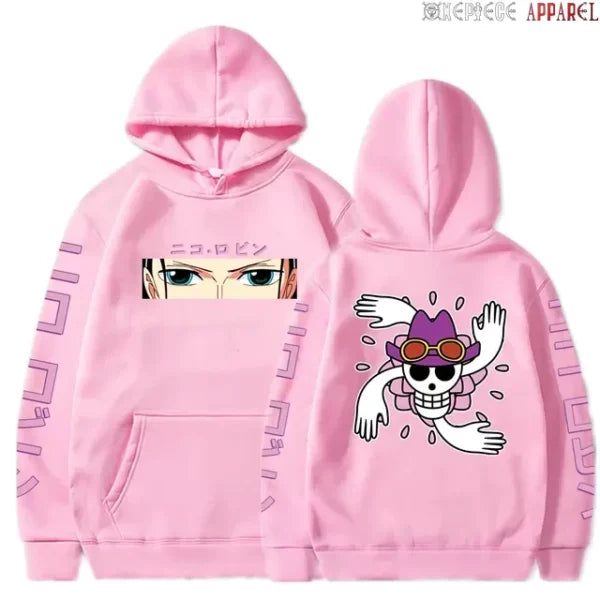 One Piece Anime Hoodie: Robin-Themed Pullover Sweatshirt – Long Sleeve, Loose-Fit, Streetwear Style