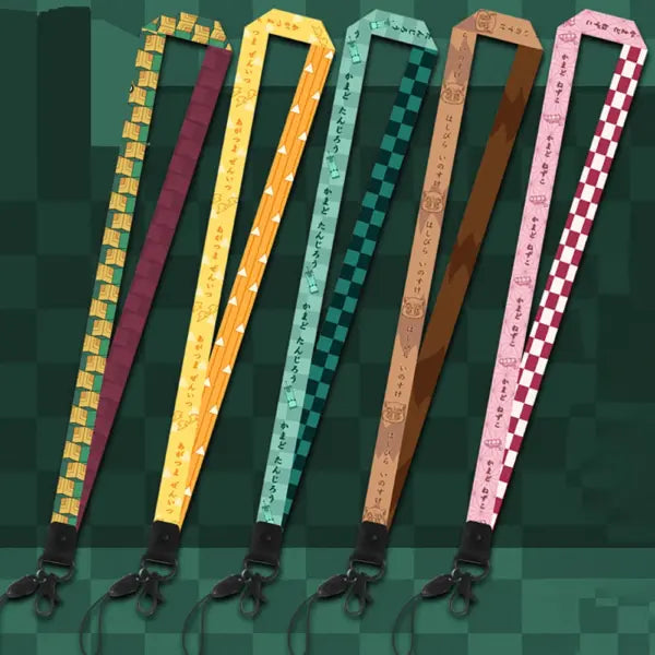 Demon Slayer Keychain Lanyard – Kimetsu no Yaiba ID Badge Holder