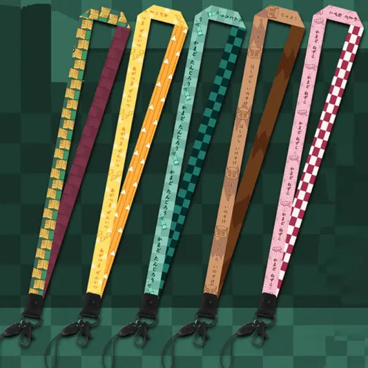 Demon Slayer Keychain Lanyard – Kimetsu no Yaiba ID Badge Holder