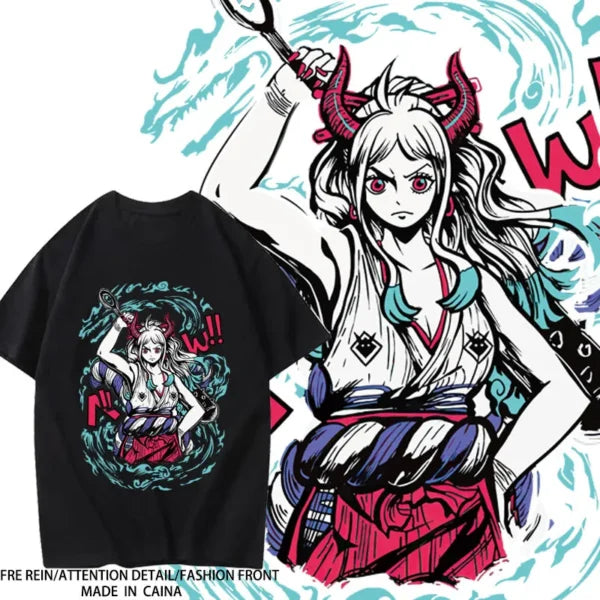 One Piece Yamato Shirt | White & Black