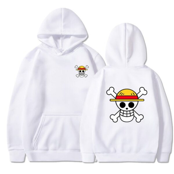 One Piece Luffy Skull Hoodie – Men’s Japanese Anime Harajuku Hip Hop Style – Autumn Pullover Sweatshirt