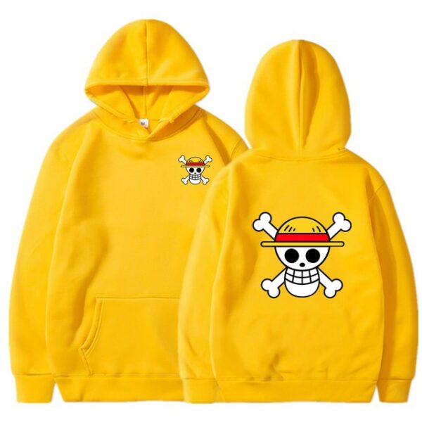 One Piece Luffy Skull Hoodie – Men’s Japanese Anime Harajuku Hip Hop Style – Autumn Pullover Sweatshirt