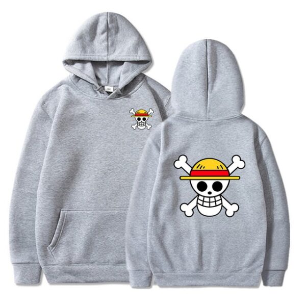 One Piece Luffy Skull Hoodie – Men’s Japanese Anime Harajuku Hip Hop Style – Autumn Pullover Sweatshirt