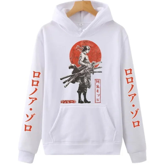 Zoro One Piece Hoodie: Long Sleeve Pullover