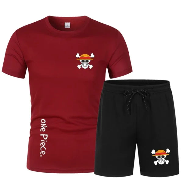 One Piece Anime Workout Clothes – Shirts and Shorts Set