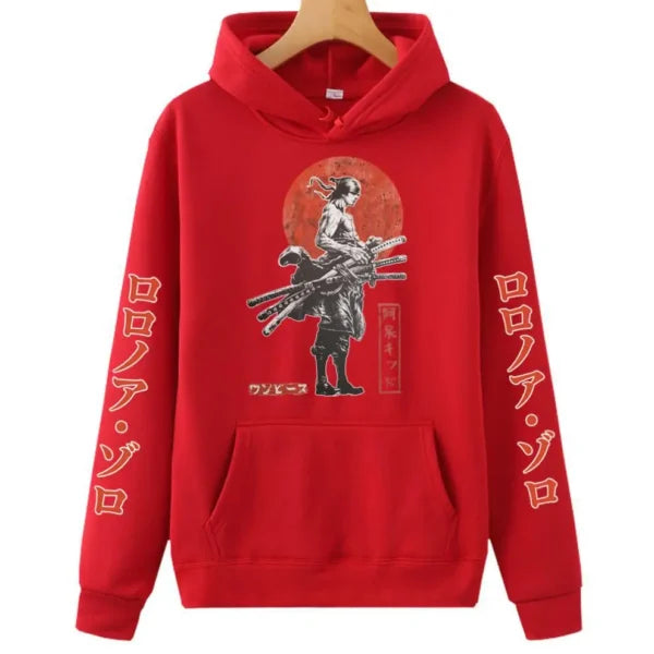 Zoro One Piece Hoodie: Long Sleeve Pullover