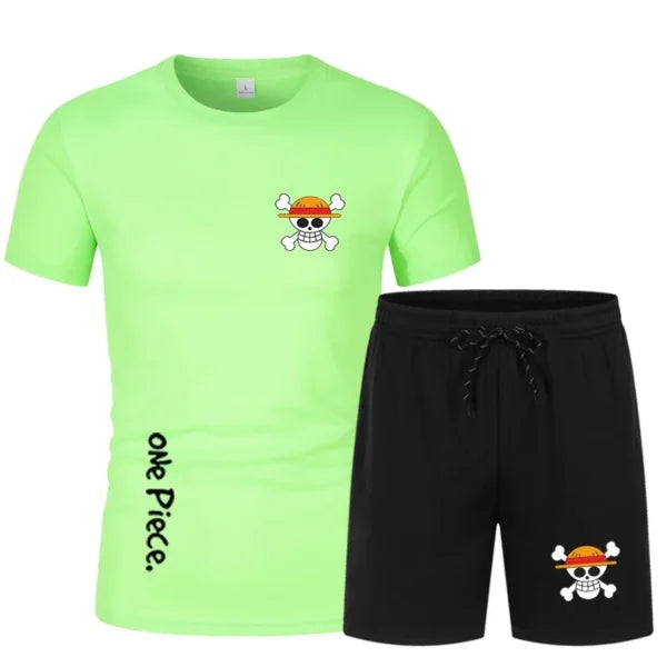One Piece Anime Workout Clothes – Shirts and Shorts Set