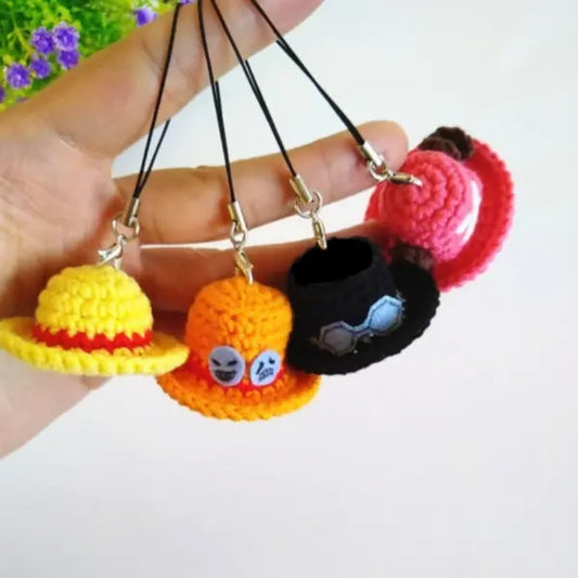 One Piece Merch – Straw Hat Luffy Crochet Pendant Keychain