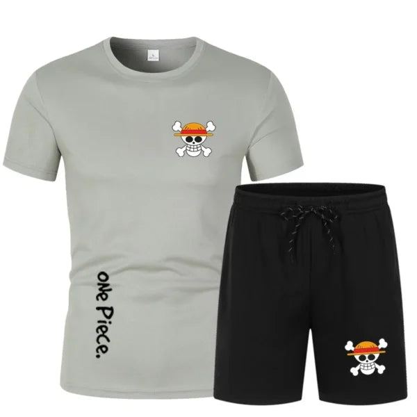 One Piece Anime Workout Clothes – Shirts and Shorts Set