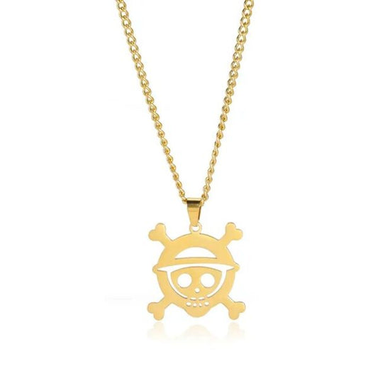 One Piece Necklace – Luffy Jolly Roger Stainless Steel