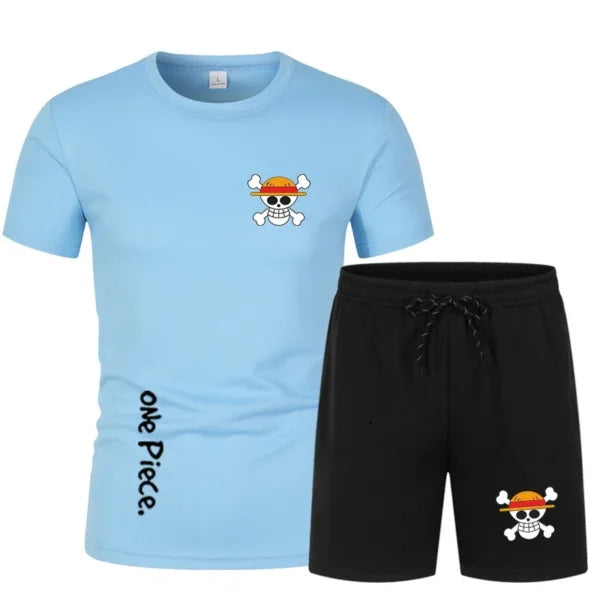 One Piece Anime Workout Clothes – Shirts and Shorts Set