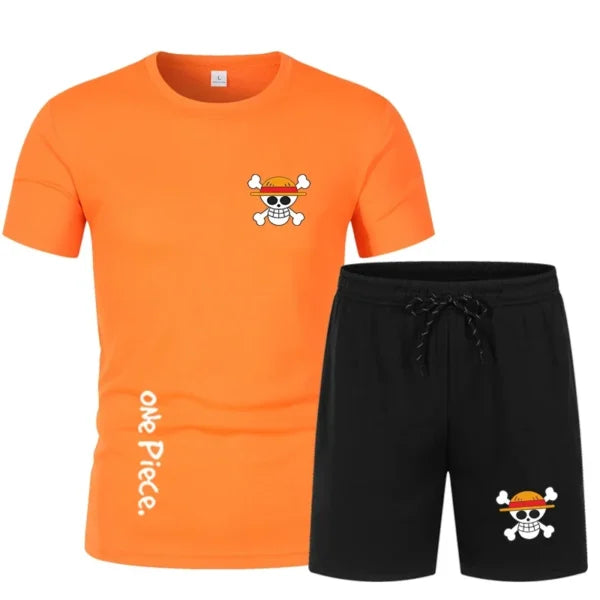 One Piece Anime Workout Clothes – Shirts and Shorts Set