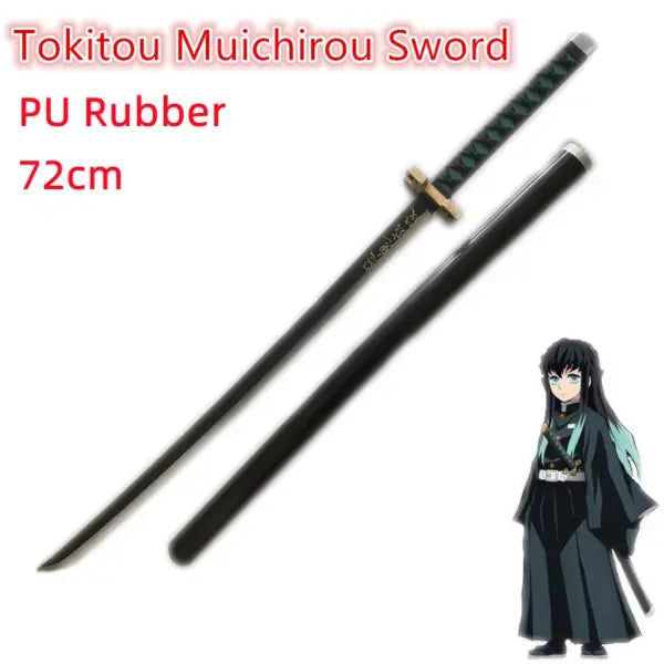 Demon Slayer Nichirin Sword Cosplay Prop – Rengoku Flame Rubber Katana