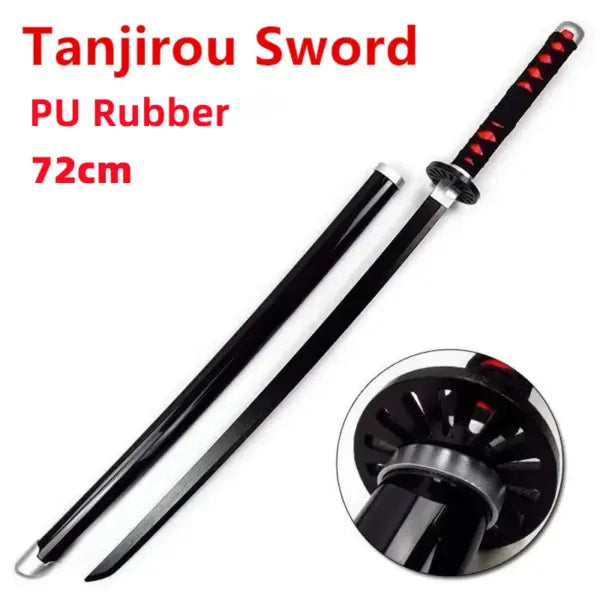 Demon Slayer Nichirin Sword Cosplay Prop – Rengoku Flame Rubber Katana