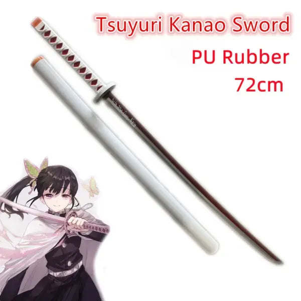 Demon Slayer Nichirin Sword Cosplay Prop – Rengoku Flame Rubber Katana