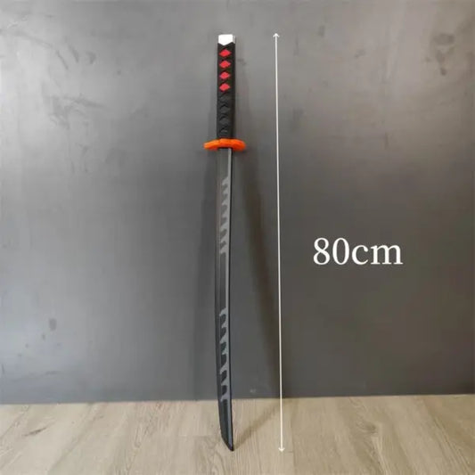 Demon Slayer Nichirin Sword Cosplay Prop – Rengoku Flame Rubber Katana