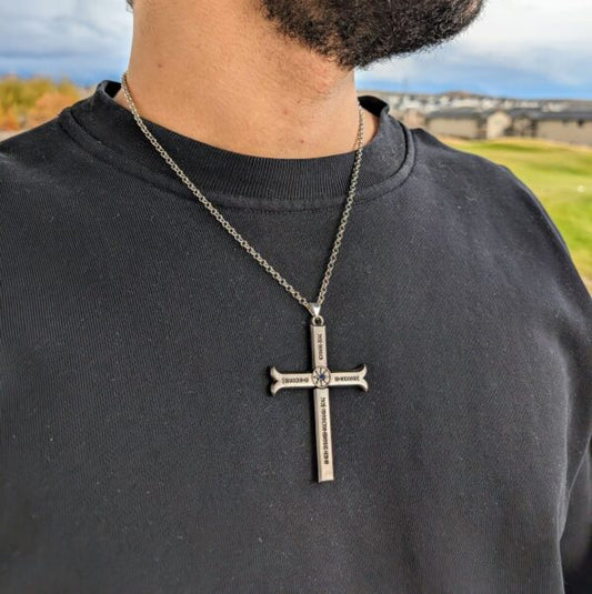 Mihawk Sword Cross Necklace – One Piece Inspired Jewelry | Mihawk Necklace