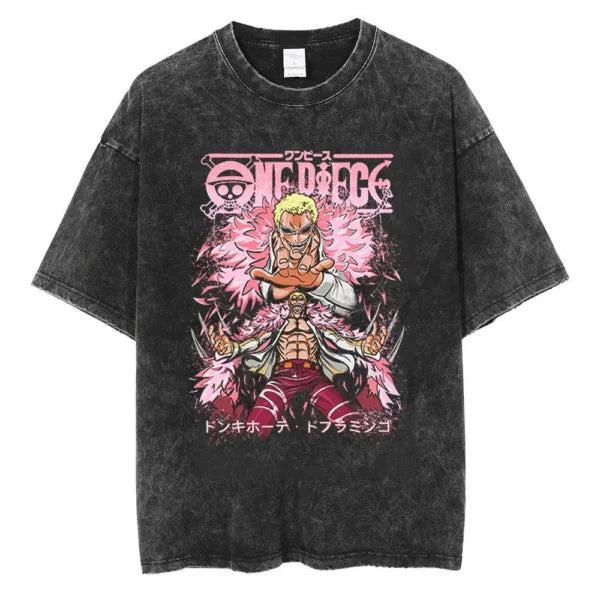 Doflamingo T Shirt: Faded Vintage One Piece merch