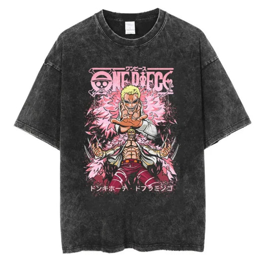 Doflamingo T Shirt: Faded Vintage One Piece merch