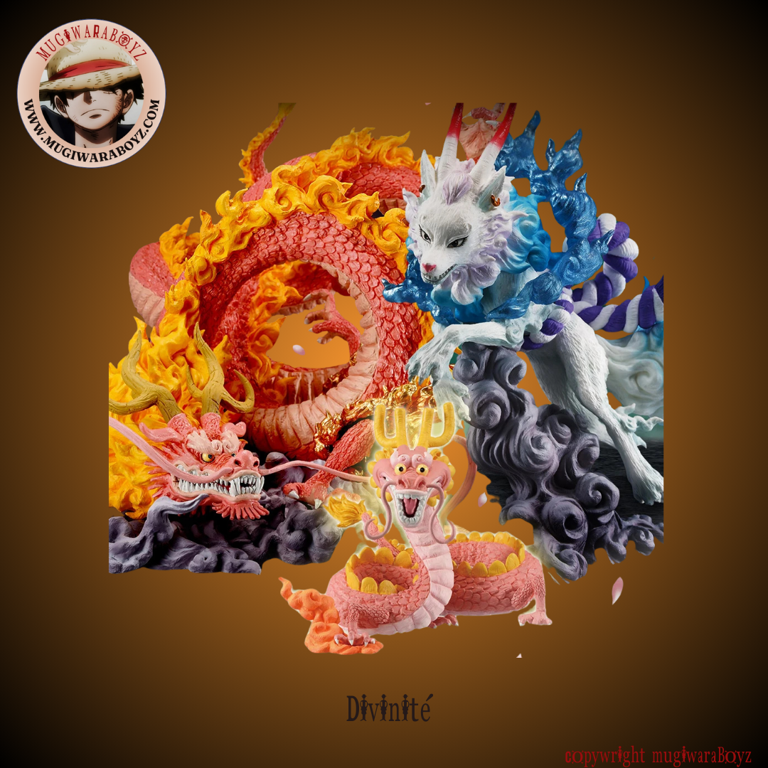 One Piece Figure - Momonosuke Dragon / Yamato Divine Wolf